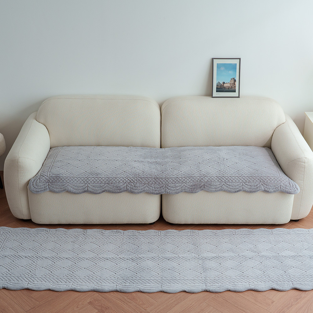 [Guy Laroche] 기라로쉬 토끼털 극세사 쇼파패드 (4인 그레이)