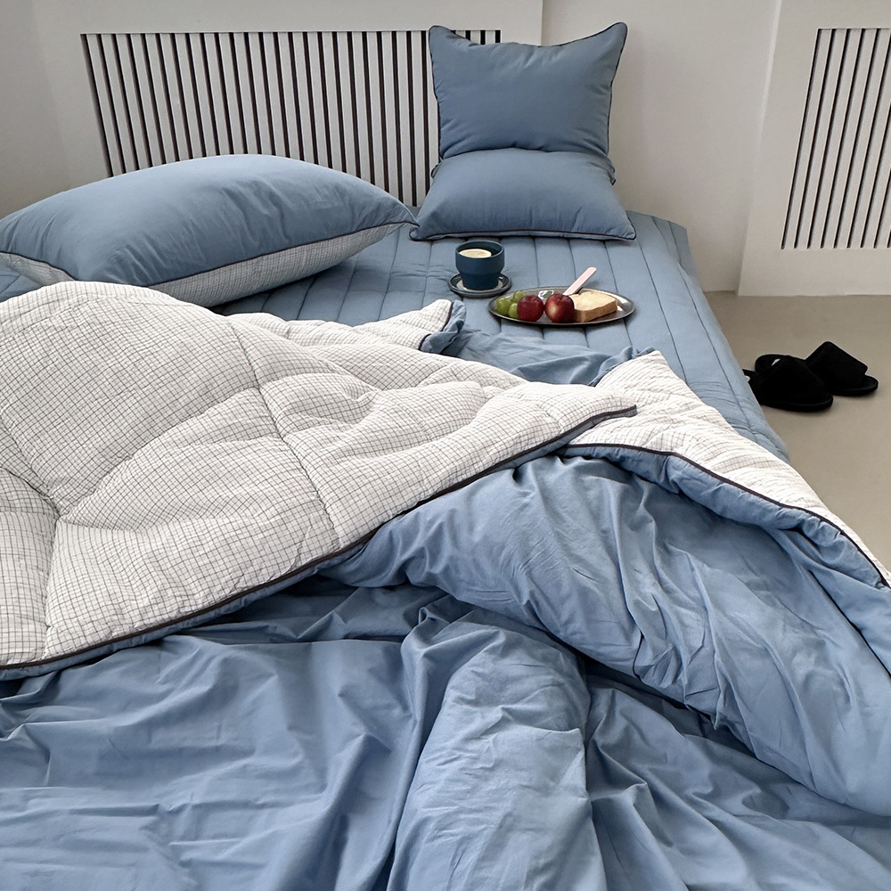 [Guy Laroche] 기라로쉬 그리드 모달 100수면  이불 S(블루)