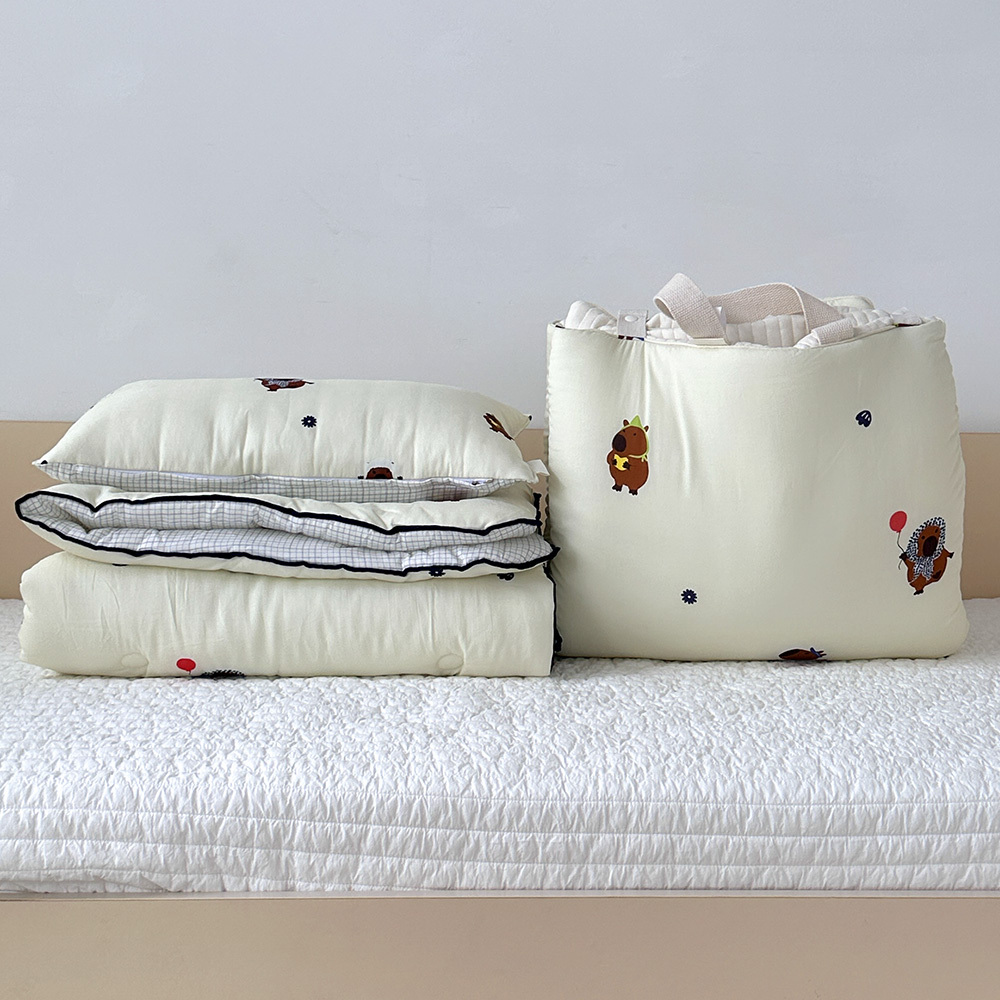 [Guy Laroche] 기라로쉬 꾸바 모달 낮잠이불패드 풀세트(크림 / 블루)