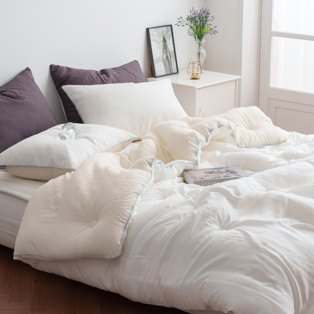 [Guy Laroche] 기라로쉬 양면단색 모달 이불 Q(아이보리)