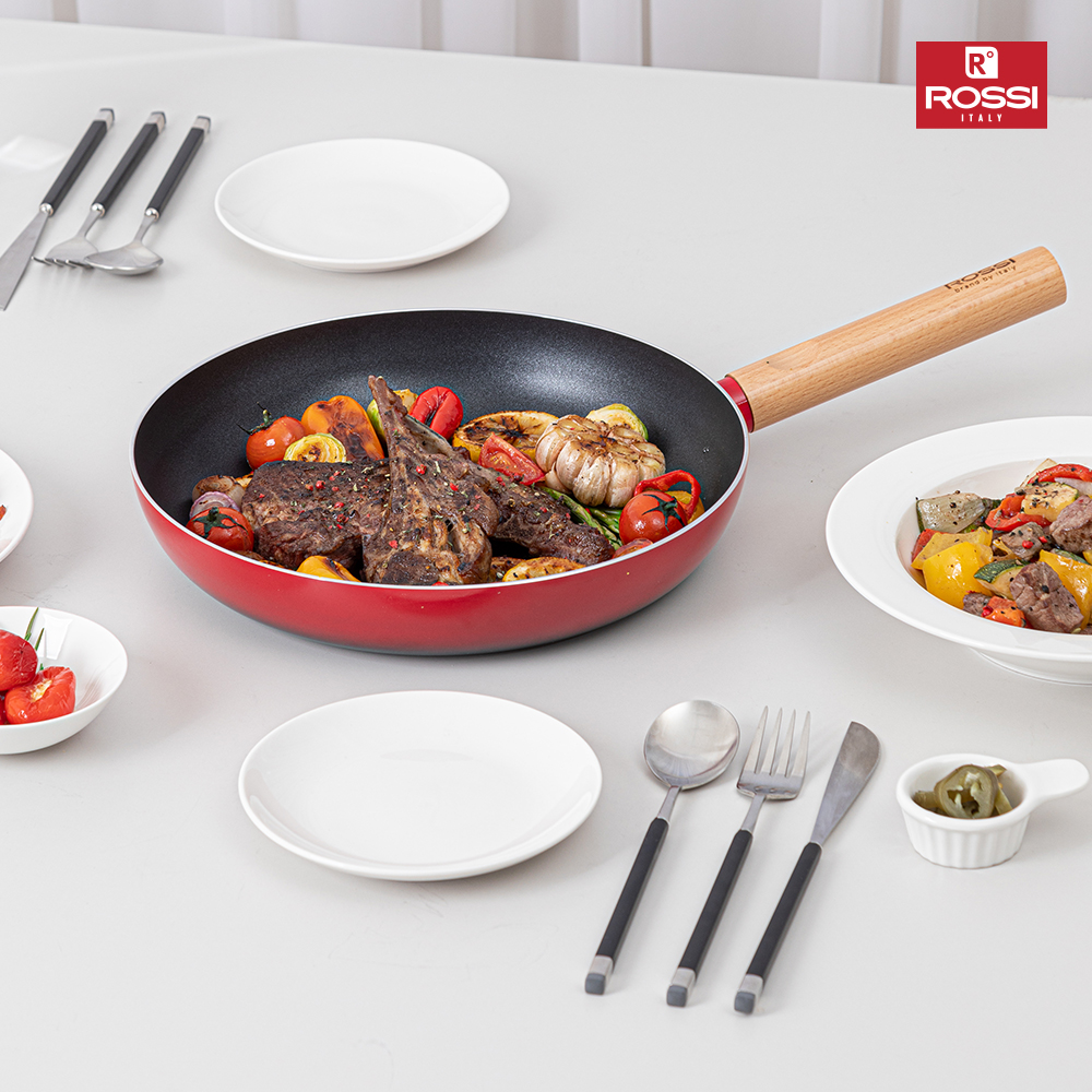 이태리 로시 IH투톤레드 후라이팬 28