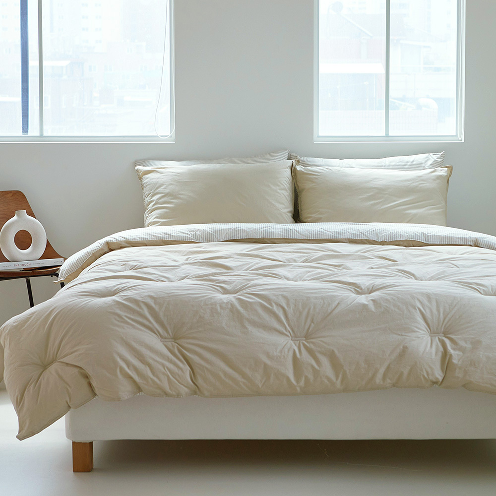 Guy laroche high-end comforter  르윗 체온조절 Q차렵이불베게 세트(베이지)