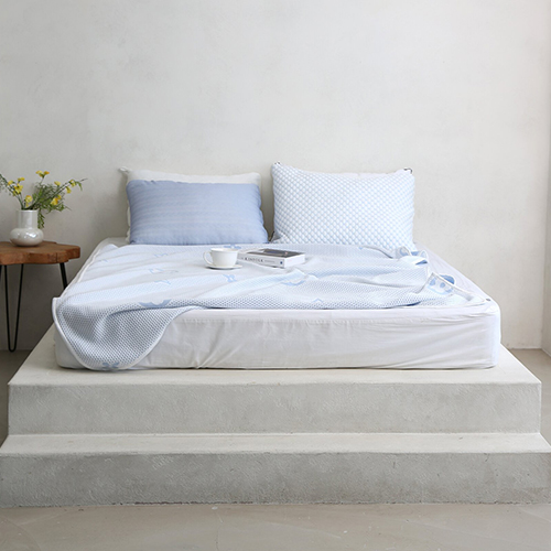 [버팔로] 여름 쿨슬림 냉감이불 +베개커버2P+침상패드1P