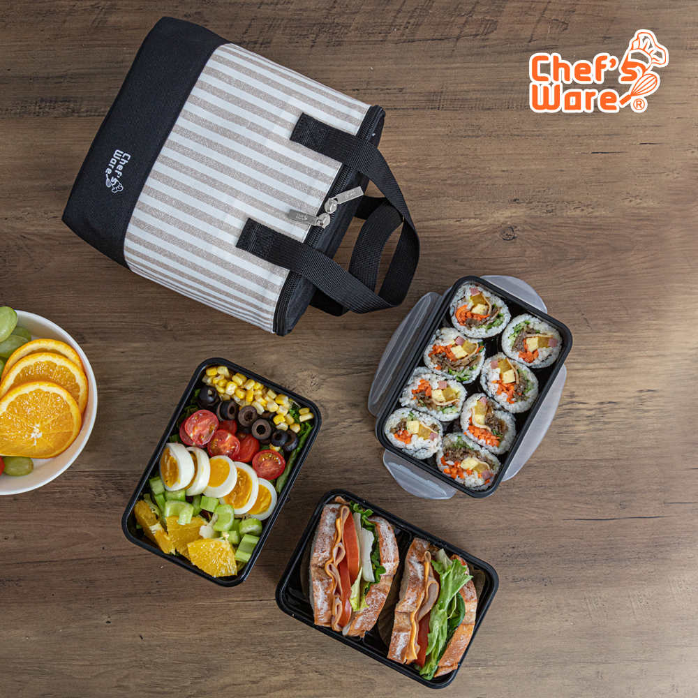 [셰프웨어] 얌 직사각 3단 미니런치 세트