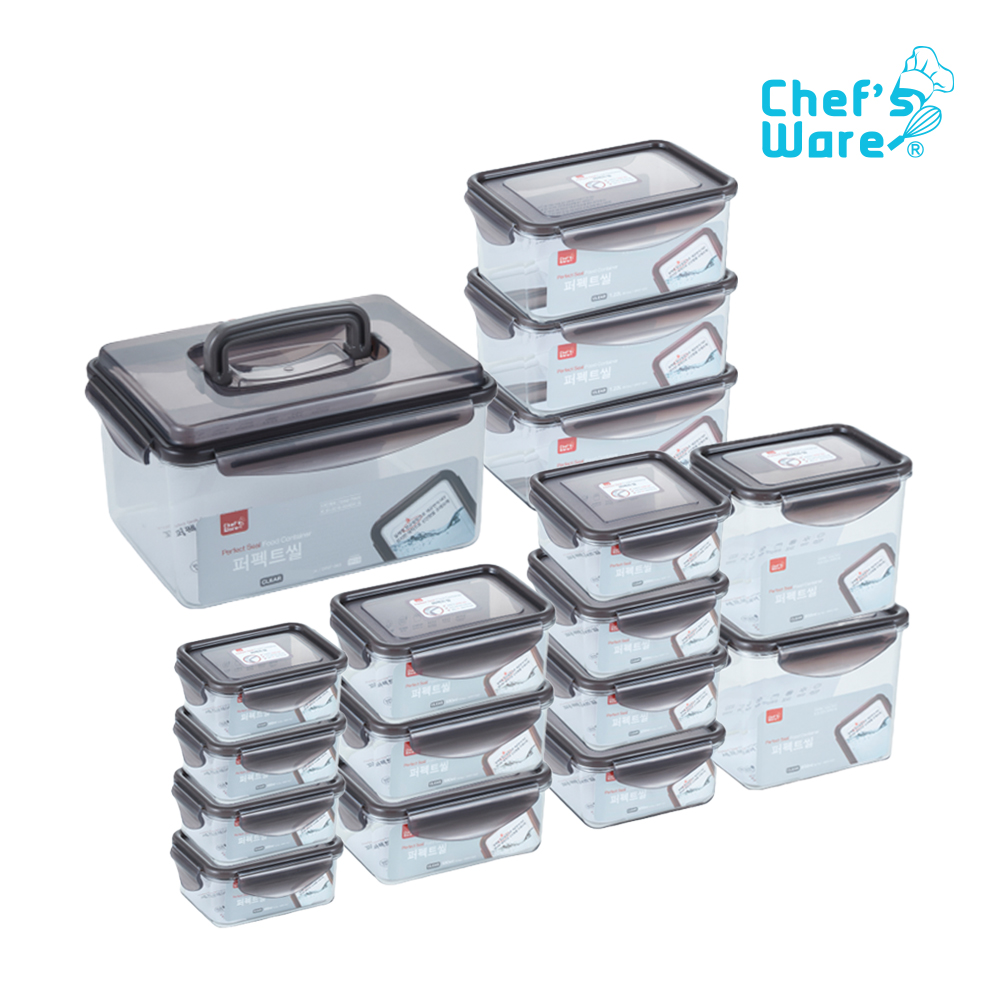 [셰프웨어] 퍼펙트씰 트라이탄 밀폐용기 17조 풀세트