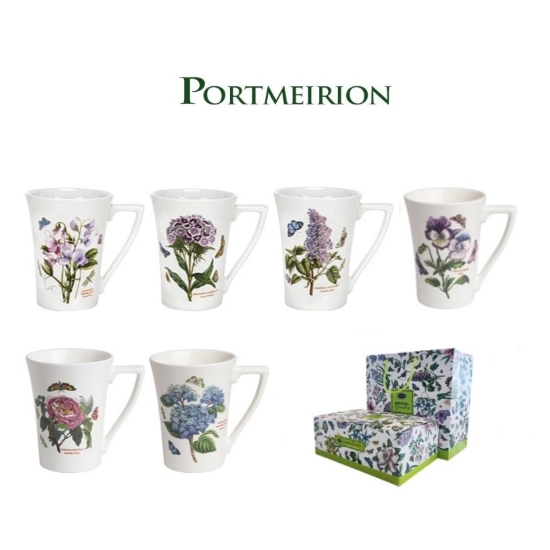 [포트메리온] 보타닉가든 만다린 커피잔(머그) 2개 세트 (디자인 랜덤, 포트메리온 케이스, 쇼핑백포함) 