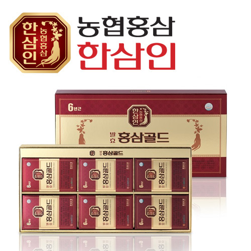 [농협 한삼인] 발효홍삼골드 20ml x 30포 + 쇼핑백