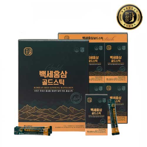 [농협홍삼 한삼인] 백세홍삼골드스틱 10ml x 60포 + 쇼핑백