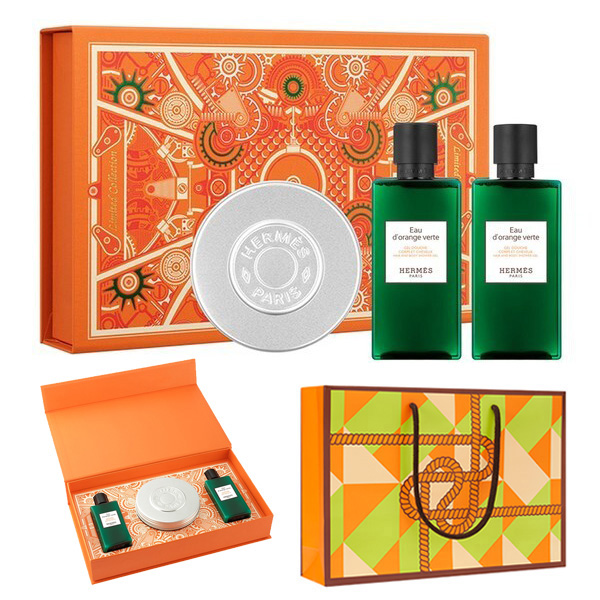 [Hermes] 에르메스 오도렌지 베르테 바디샤워젤&오드 시트론 페이스앤 바디밤세트 + 쇼핑백포함
