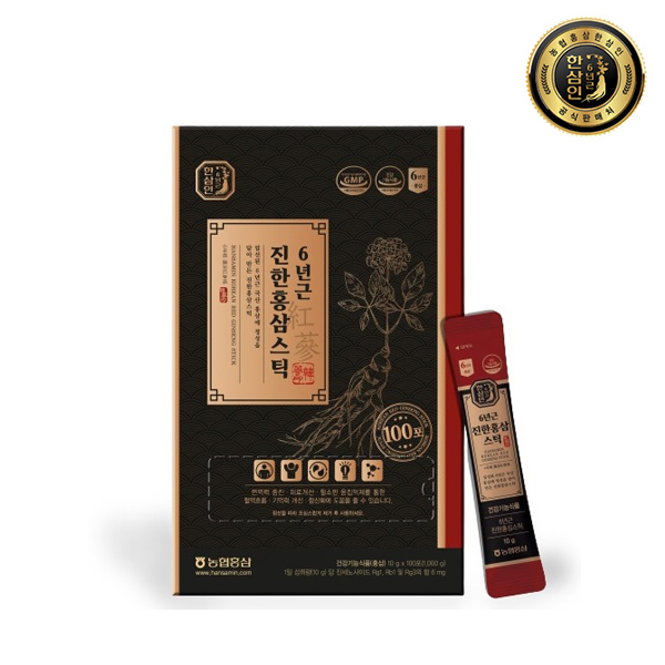 [한삼인] 6년근 진한홍삼스틱 100포 대용량 홍삼스틱