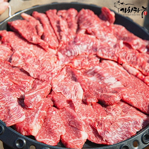 [가치하누] 1++한우투뿔 모듬한판(앞치마살+업진안살+삼각살)900g