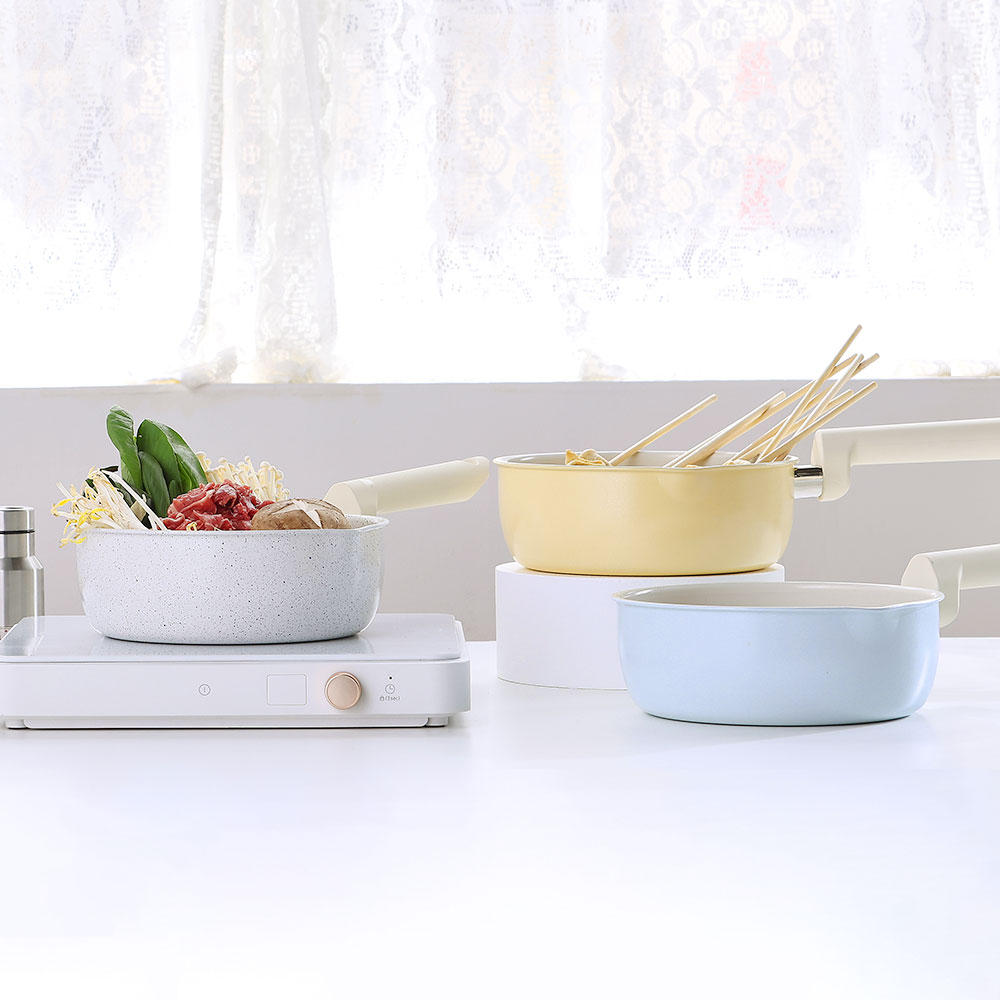 [쿠안] IH멀티포트20cm_크림블루