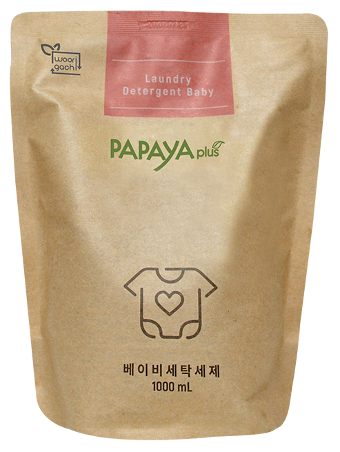 [만원의행복]파파야플러스 저탄소 유아세제1000ml 파우치