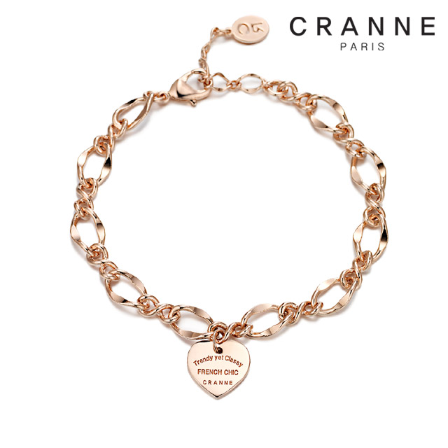 끄란느 볼륨하트 체인 팔찌 C24BB073