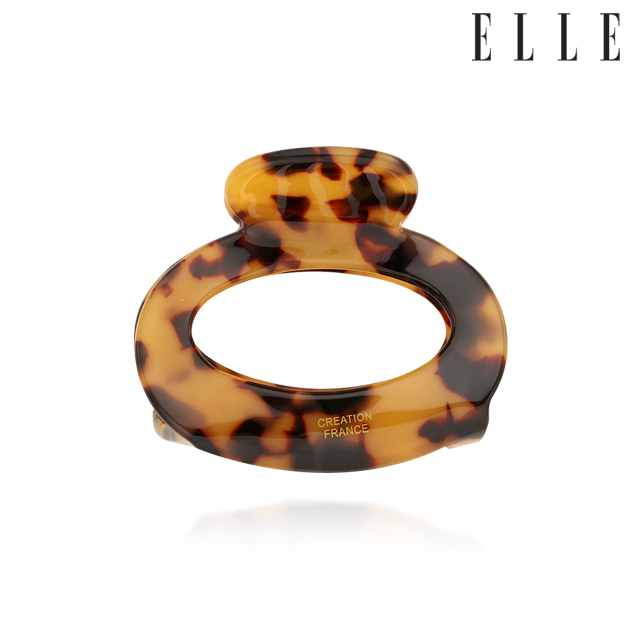 엘르헤어 레오파드 라운드 집게핀 ELHC025 