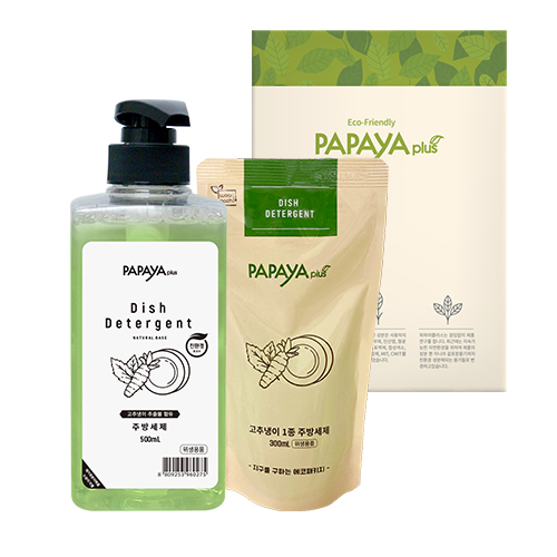 [만원의행복]파파야플러스 고추냉이 주방세제 2종
