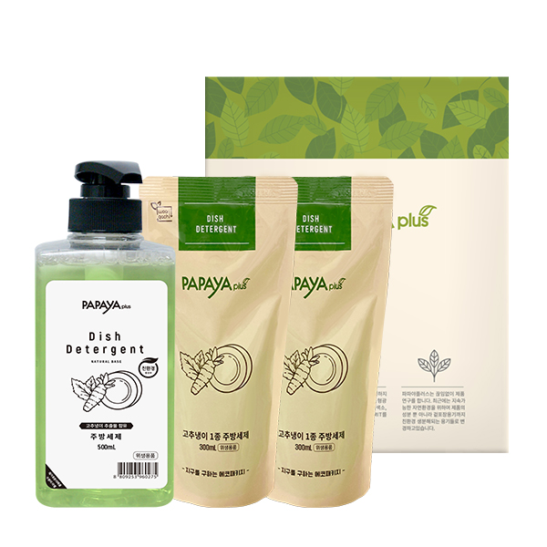 [만원의행복]파파야플러스 고추냉이 주방세제 3종