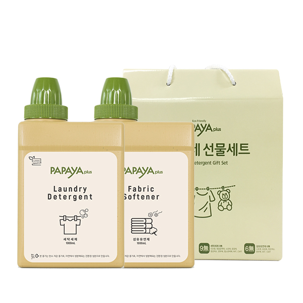 파파야플러스 저탄소 세제유연제  본품 2종