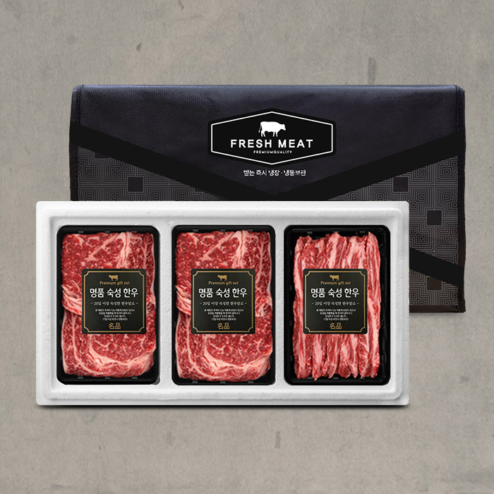 1등급 암소숙성 한우 꽃등심 구이혼합세트 6호(총1.1kg/꽃등심400g+꽃등심400g+특수부위300g)냉장