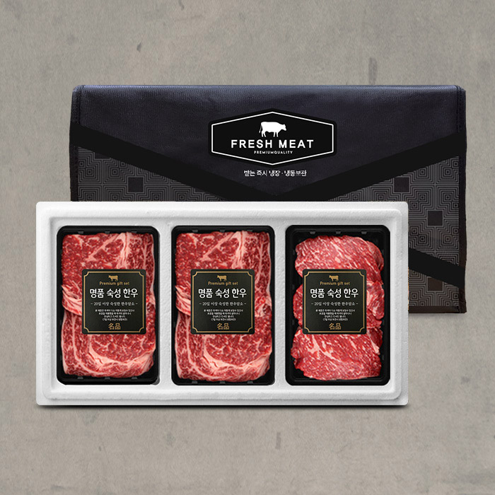 1등급 암소숙성 한우 꽃등심 구이혼합세트 7호(총1.0kg/꽃등심400g+꽃등심400g+채끝200g)냉장