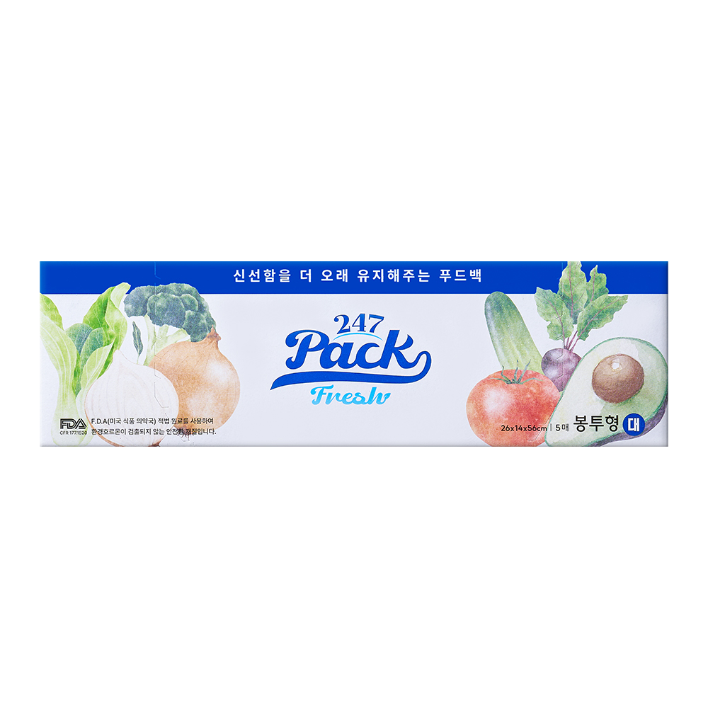 (백화점판매상품)247 프레쉬팩 뉴프리미엄 대용량봉투 (대형)